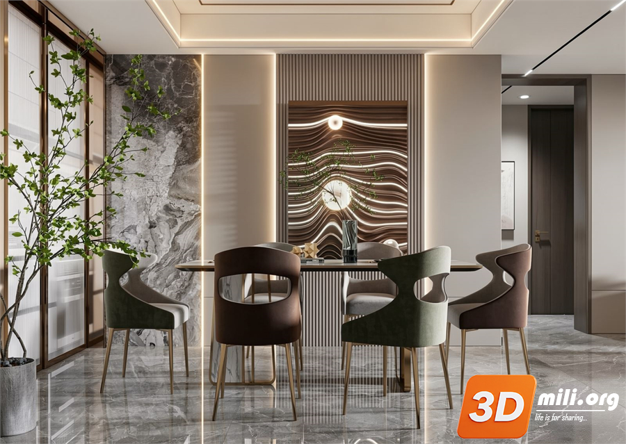 Dining Table Set Skp Files